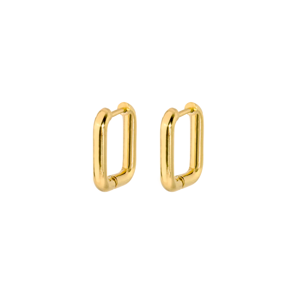 Square Hoops Gold