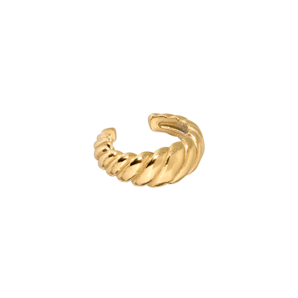 Towel Twist Ear Cuff Gold